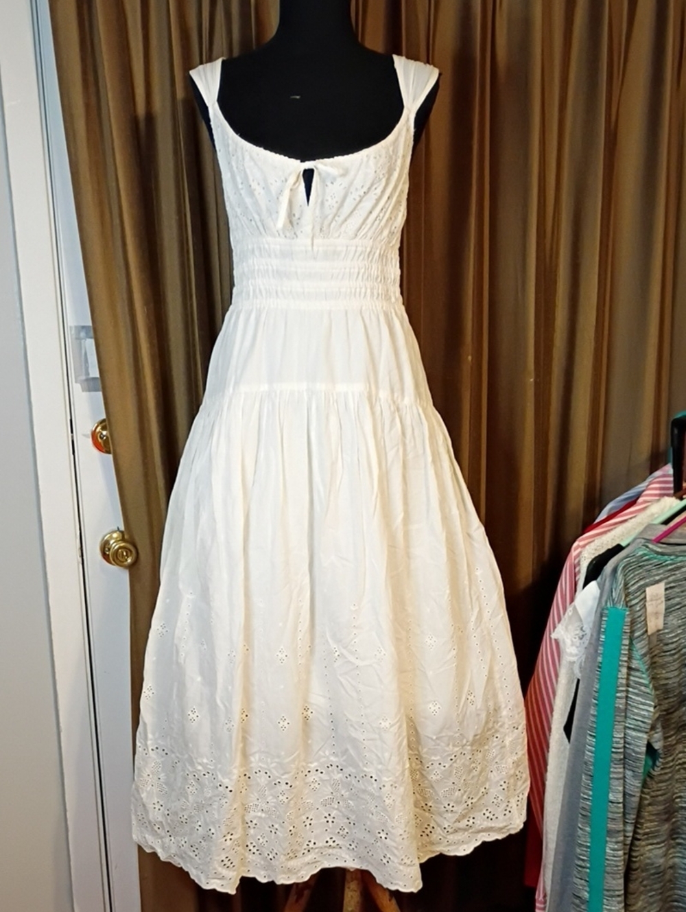 Lucky Brand White Eyelet Cotton Sundress